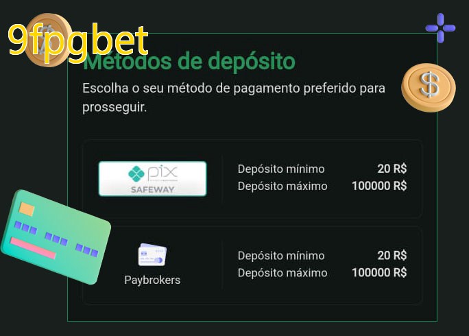O cassino 9fpgbetbet oferece uma grande variedade de métodos de pagamento